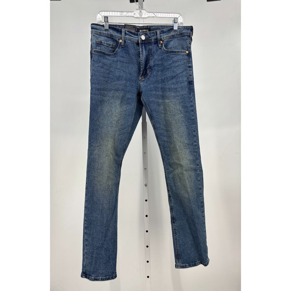 BlankNYC Men Wooster Jeans 31x32 Straight Slim Fit Stretch Vintage Wash 220M1417